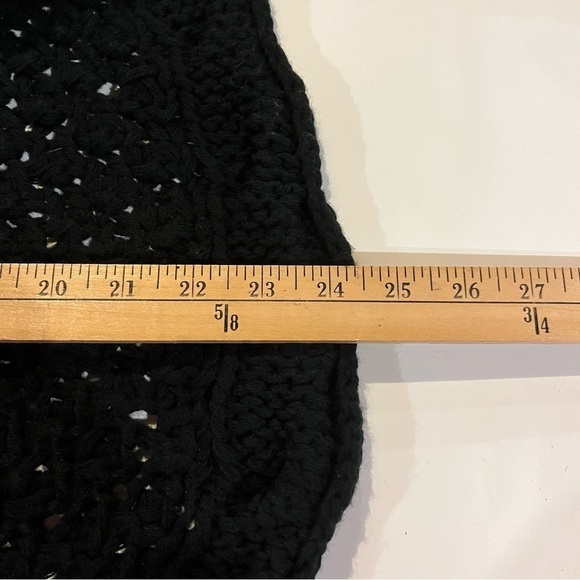 Mud Pie Women’s Crochet Open Front Sweater Cardigan Vest - Picture 9 of 9